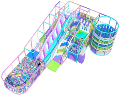 Детский игровой лабиринт Сиреневый 10,9 х 7,4 х 3,6м.