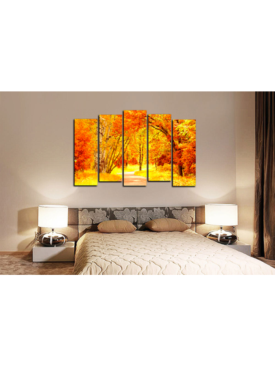 Модульная картина "Желтая осень"