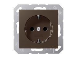 Jung A1520MO Розетка 16А 250V немецкий стандарт, цвет мокко