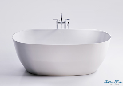 Astra-Form ванна Атрия Solid Surface 180/80 см с интегрированным переливом, белая матовая