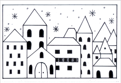 Косметичка черная, коллекция "Город"