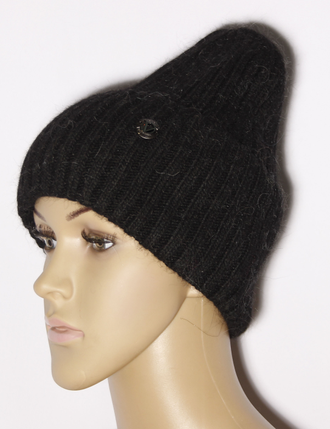 Шапка женская  "Резинка широкая Ангора" 11600  бирюзовая, бежевая, фисташка, ваниль, чёрная