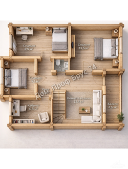 «Семейный Очаг»  10 х 9 м — 129 м2