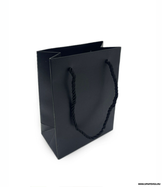 Пакет ламинированный «Чёрный» 12 х 15 х 5,5 см