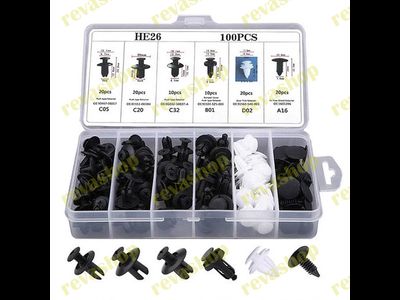 Заклепки автомобильные с набором инструментов для снятия обшивки