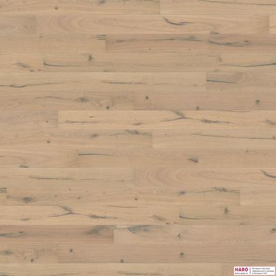 Декор паркетной доски Haro Дуб Пуро Белый Алабама Браш 537549 фронт