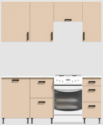 Кухня эконом 1,5 метра (600х500х400) Цвет: Фон бежевый/Фон бежевый