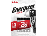 7638900411423  Элемент питания Energizer MAX AAA LR03/286 BL4 (4шт)