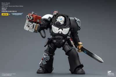 Терминатор Гвардии Ворона (Warhammer 40K) - КОЛЛЕКЦИОННАЯ ФИГУРКА 1/18 Raven Guard Terminator with Power Sword and Storm Bolter (JT03240) - JOYTOY