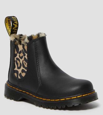 Зимние ботинки Dr. Martens TODDLER 2976 LEOPARD FAUX FUR ROMARIO BLACK