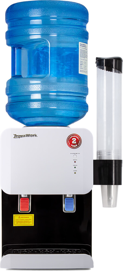 Aqua Work 105-TR бело-черный, с нагревом и компрессорным охлаждением