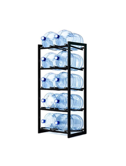 Стеллаж из профиля на 10 бутылей (черный)