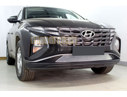 Защита радиатора Hyundai Tucson 2021- chrome низ PREMIUM