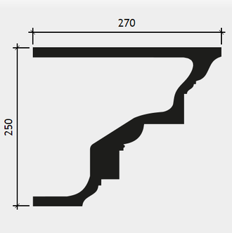 Карниз 4.02.201 сборный - 250*270*2000мм
