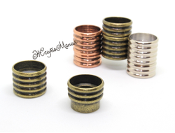 Магнитная застёжка "Гусеница" - 12мм - АНТИЧНАЯ МЕДЬ