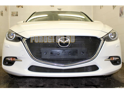 Защита радиатора Mazda 3 2016-2019 black низ