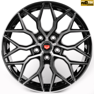 Комплект дисков R17 7,5J ET+35 5*114,3 Vossen iV-1155-SM155 Черный с полированными лучами (81910)