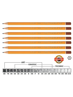 &quot;KOH-I-NOOR&quot; КАРАНДАШ ЧЕРНОГРАФИТНЫЙ ТЕХНИЧЕСКИЙ