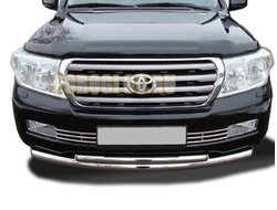 Защита переднего бампера (радиус) d76/60 для Toyota Land Cruiser 200 2007-2012