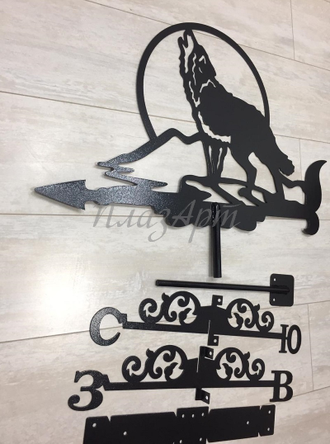 флюгер на крышу волк