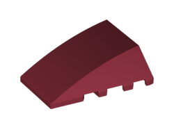 Wedge 4 x 4 Triple Curved No Studs, Dark Red (47753 / 4252064 / 4543737 / 6173164 / 6390612)