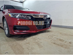 Защита радиатора Honda Accord X 2019- black верх (4 части)