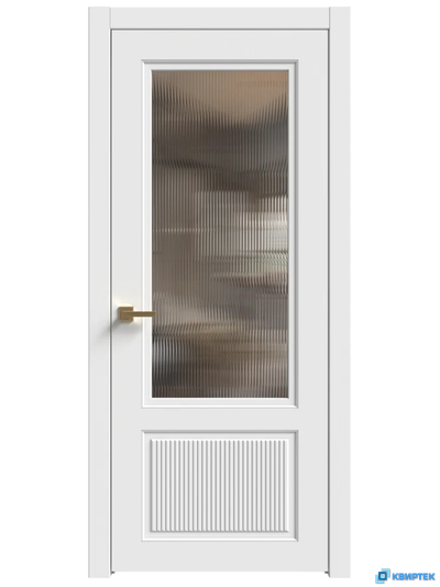 Межкомнатная остеклённая дверь с покрытием ПВХ Рино 2 ДО стекло Флутс купить в Челябинске | КВИРТЕК