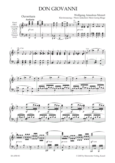 Mozart, W. A. Il dissoluto punito ossia il Don Giovanni K. 527