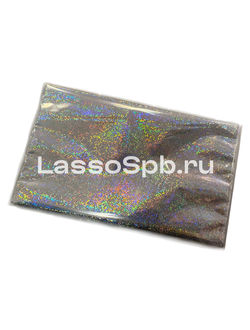 Трансферная поталь Серебро Голография Точки 15 см х 1 м