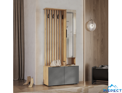 Прихожая Сандра ПР-03 крафт/графит 802*1826*350