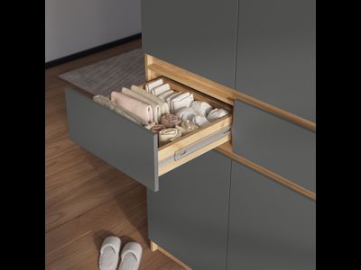 Шкаф 4-х створчатый Багира ШК-13 крафт/графит (Мебелони)