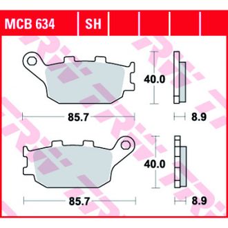 Тормозные колодки TRW MCB634 для Honda // Kawasaki // Suzuki // Yamaha (Organic Allround)