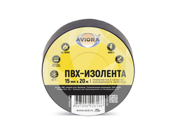 Изолента ПВХ Aviora, 15 мм x 20 м, черная 305-004