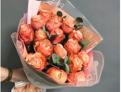 Букет роз  "Сладкая карамель"