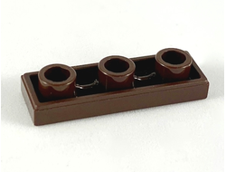 Tile, Modified 1 x 3 Inverted with Hole, Dark Brown (35459 / 6272145)