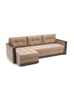 БРУНО угловой диван ULTRA COCOA светло-коричневый (Софт)