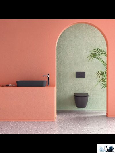 Унитаз Creavit Free FE320-11AM00E-0000, Antrasit, подвесной, графит матовый