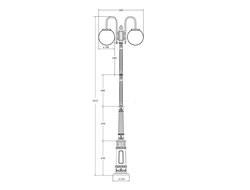Садово-парковые светильники GLOBO S-2 (184См)