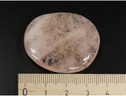 Берилл розовый (морганит, воробьевит), полировка плоская, Бразилия (38*33*6 мм, 16 г) №35694