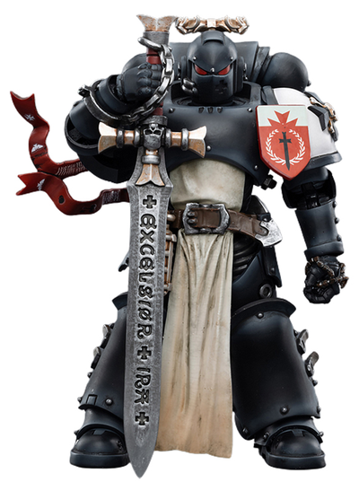 Чемпион Черных Храмовников (Warhammer 40k) - КОЛЛЕКЦИОННАЯ ФИГУРКА 1/18 Black Templars The Emperors Champion Rolantus (JT7585) - JOYTOY