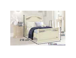 Кровать "LEGNO" с изножьем 100x200