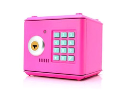 Копилка электронный сейф с кодовым замком для детей розовый