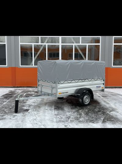 Прицеп «Спутник PRO» (2155x1300x480) увеличенный борт, оцинкованная рама, с силовым подрамником