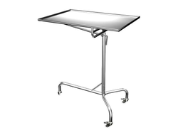 Стол инструментальный хирургический с полкой 745*510 СИО-01 (Б) - нержавеющая сталь