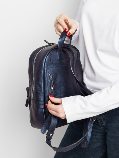 Женский кожаный рюкзак Anzolla Premium indigo (арт. 
3040-56)