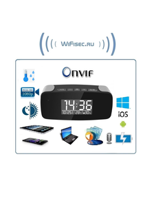 WiFi видеоняня/охранная видеокамера с информатором времени, температуры и влажности в помещении, с DVR, Full HD (TinyCam)