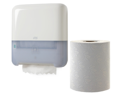 Рулонные бумажные полотенца и диспенсеры