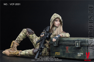 Коллекционная фигурка 1/6 MC Camouflage Women Soldier Villa (VCF-2031) - VERYCOOL