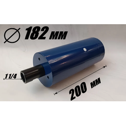 Коронка биметаллическая диаметр 182 мм глубина 200 мм  + переходник на резьбу 1 1/4