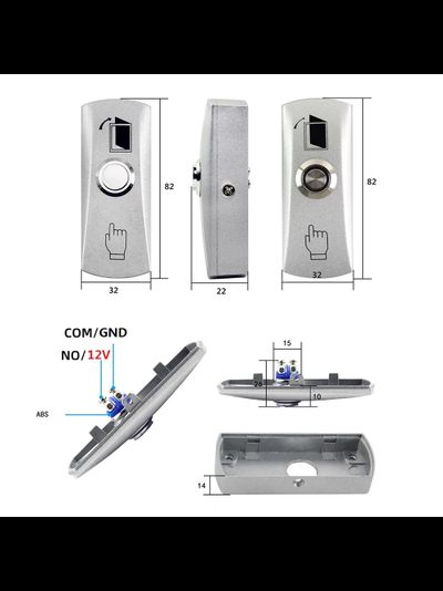 B41(Z30) - накладная механическая кнопка, кнопка выхода для управления электронными замками в системах контроля доступа, видеодомофонии